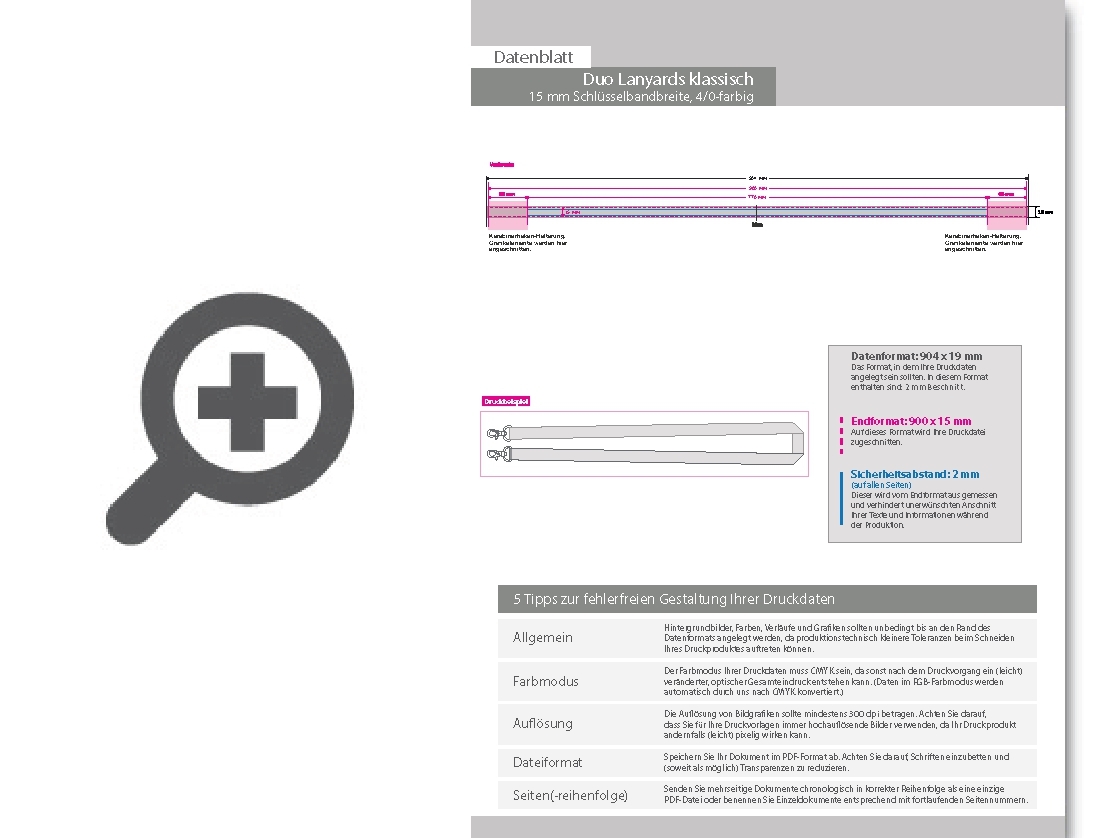 Product Bild duo-lanyards_klassisch__15_mm_schl__sselbandbreite__4_0-farbig_einseitig_bedruckt