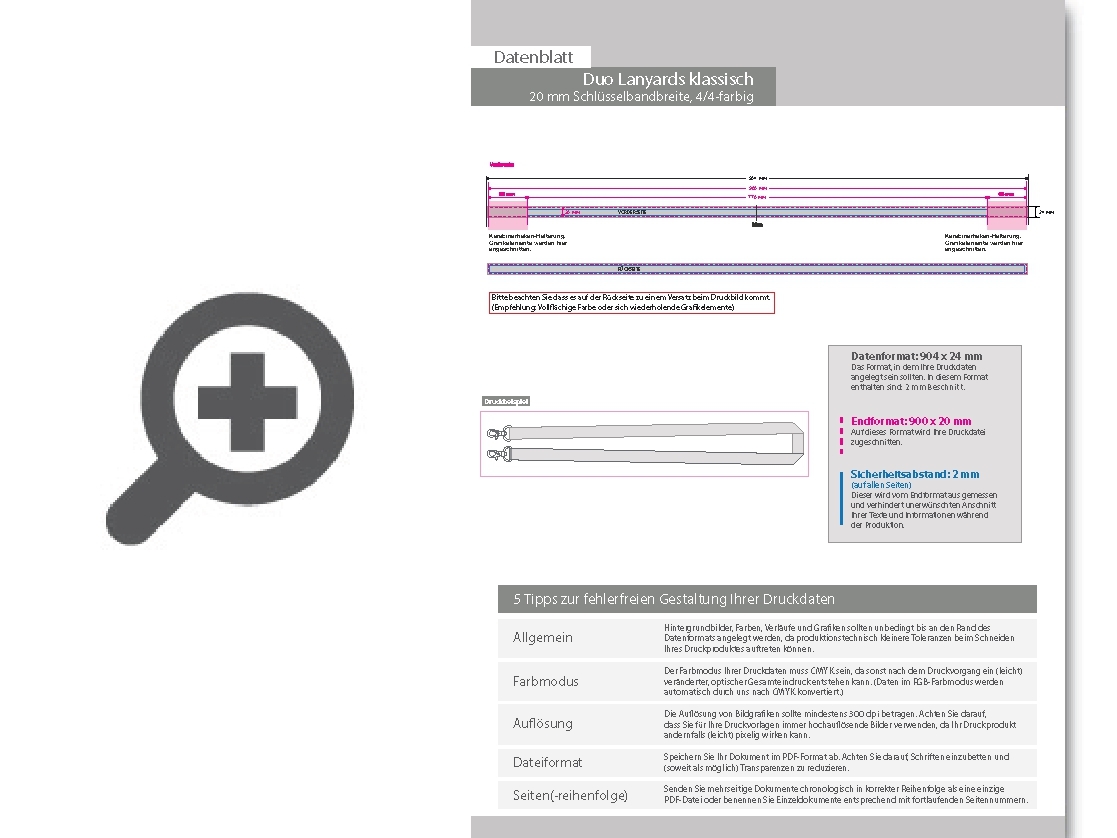 Product Bild duo-lanyards_klassisch__20_mm_schl__sselbandbreite__4_4-farbig_beidseitig_bedruckt